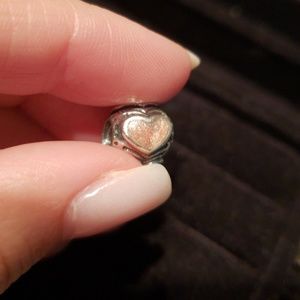 SOLD💕 Pandora Retired Rose Enamel Heart Charm